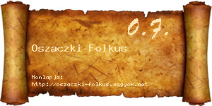 Oszaczki Folkus névjegykártya